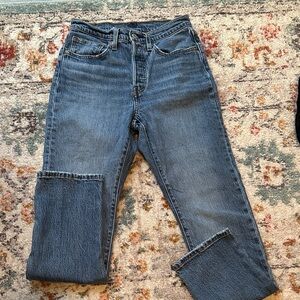 Levi's 501 Straight Leg Jeans in Medium Blue Wash